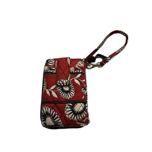 Vera Bradley Red White Black Sm Wallet CC ID Coin Bill OutSide Compt‎ Wristlet